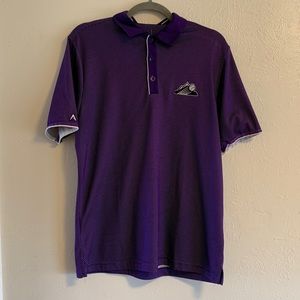 Antigua Perforated Colorado Rockies Collared Shirt / Size: Small
